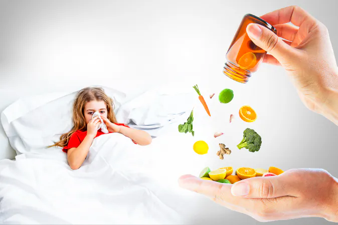 Cristian_ph (Girl); Charlieaja (Hand & Fruits); Affzan (Ginger); Ajt (Carrot); Karandaev (Garlic); Maonakub (Broccoli); Chengyuzheng/Istock (Spinach); Illustration/Epoch Times
