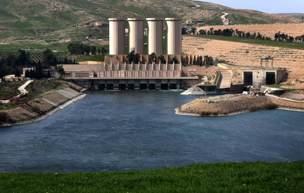 The Mosul Dam on the Tigris River on March 3, 2016. (Safin Hamed/AFP/Getty Images)