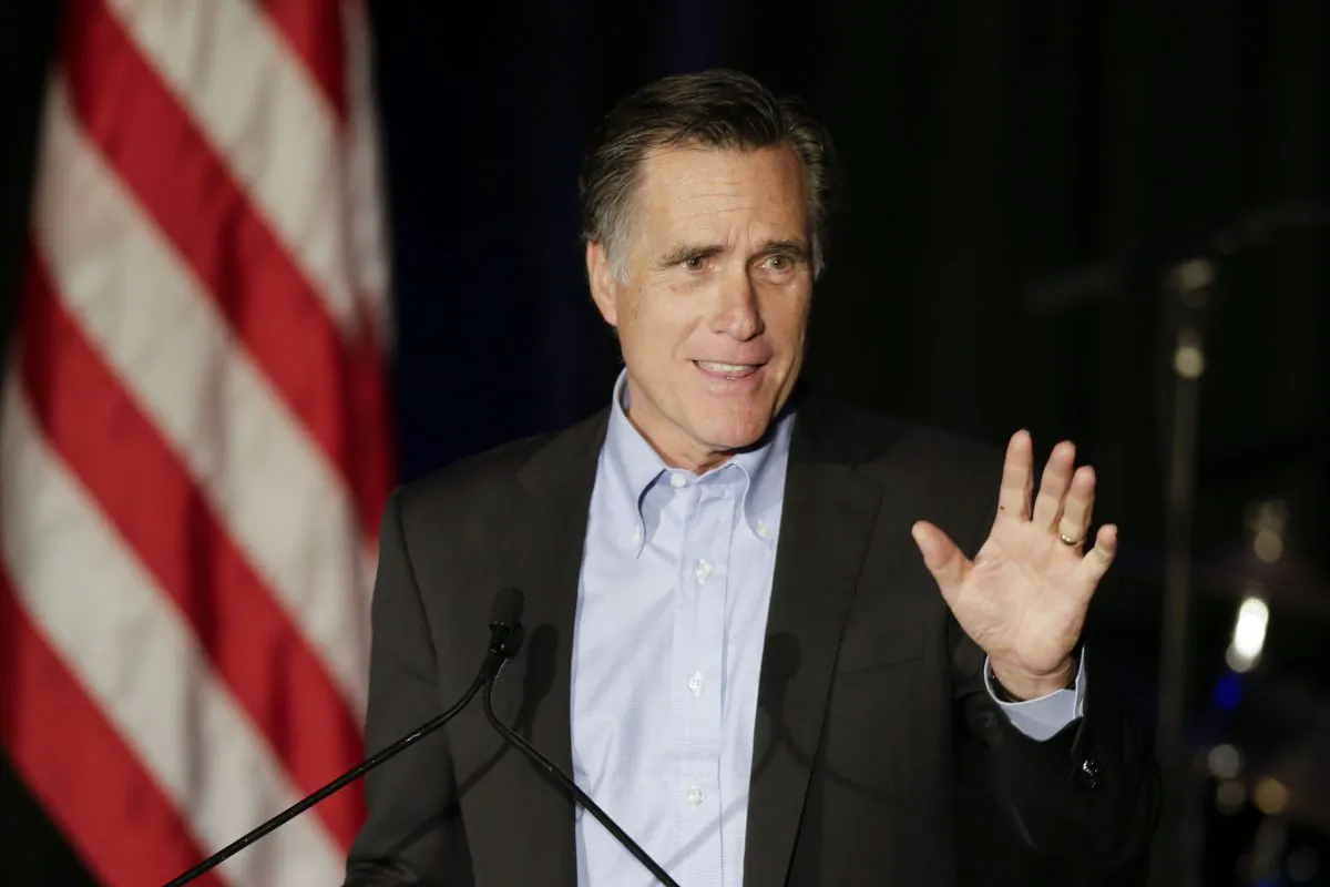 Mitt Romney, the former Republican presidential nominee, speaks during the Republican National Committee's winter meeting aboard the USS Midway Museum in San Diego, on Jan. 16, 2015. (AP Photo/Gregory Bull, File)