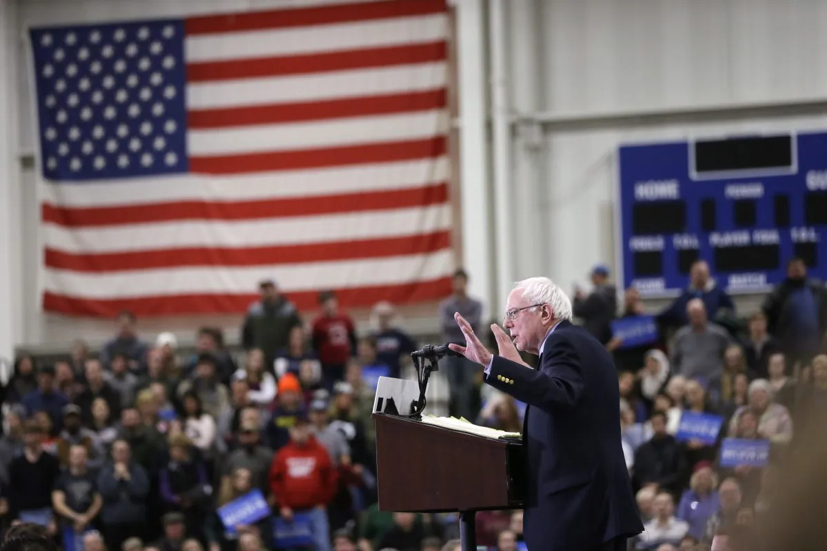 Democratic presidential candidate Sen. Bernie Sanders (I-Vt.) speaks at a rally at the Macomb Community College in Warren, Mich., on March 5, 2016. (AP Photo/Carlos Osorio)