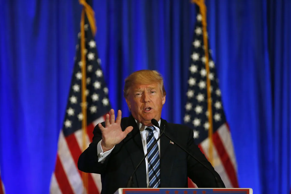 Republican presidential candidate Donald Trump at a news conference in West Palm Beach, Fla., on March 5, 2016. (AP Photo/Brynn Anderson)