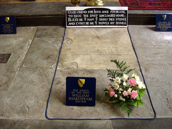 William Shakespeare's grave at Holy Trinity Church in Stratford-on-Avon, England. (David Jones/CC BY)