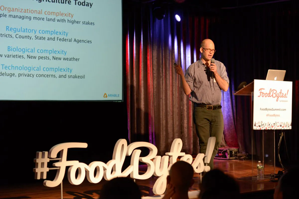Arable CEO Adam Wolf at FoodBytes! Brooklyn on March 3, 2016. (Courtesy of 