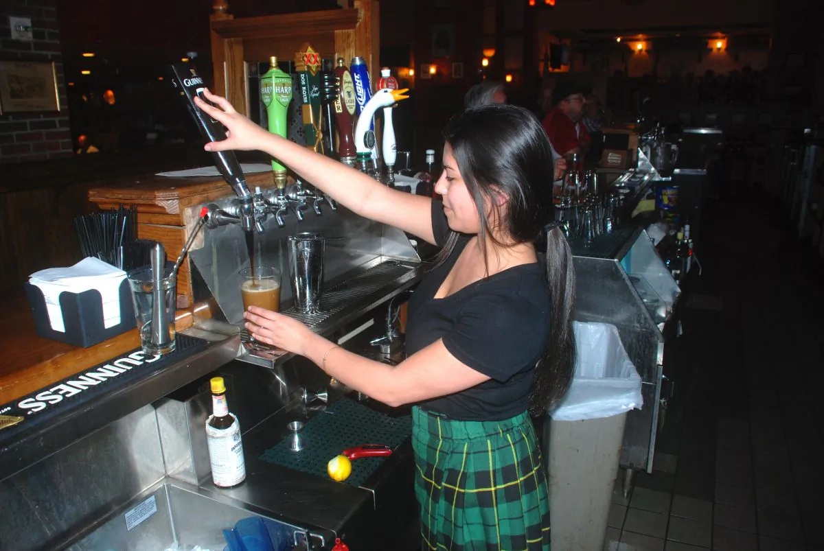 The entire bar was disassembled in Ireland and shipped across the Atlantic where it was installed at Sheraton Orlando North’s An Tobar Restaurant. Draft beers and whiskeys are plentiful. (John Christopher Fine, Copyright 2016)
