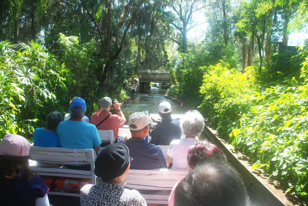 The Scenic Boat Tour around Winter Park’s lakes is not to be missed. Lush plantings, lavish mansions, and wildlife abound. (John Christopher Fine, Copyright 2016)