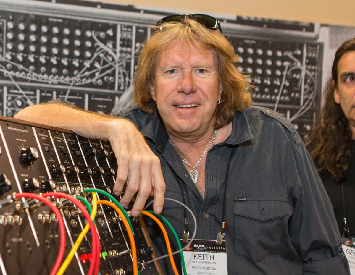 Keith Emerson attended the 2015 National Association of Music Merchants  (NAMM) show in Anaheim, California. (Photo by Paul A. Hebert/Invision/AP, File)
