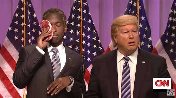 Watch: ‘Ben Carson’ Roughed up at Trump Rally in Saturday Night Live Skit