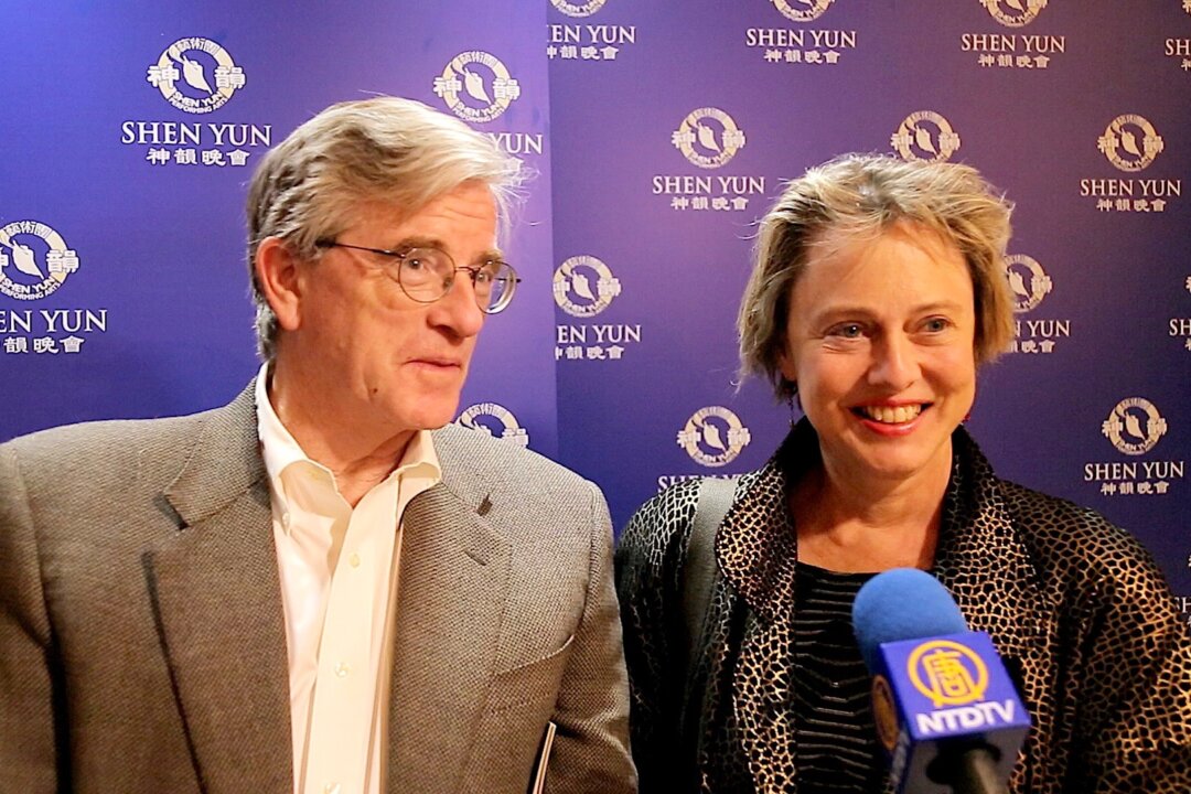 Jim and Martha Alexander enjoyed both the serious purpose and entertaining spectacle of Shen Yun at Lincoln Center on March 13, 2016. (Courtesy of NTD Television)