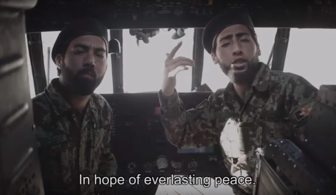 Rappers with the Afghan group FM Band sing in a new music video for the Afghan National Army, "Soldier." The hip-hop video is the new anthem for the Afghan military. (Sceenshot/FM Band)