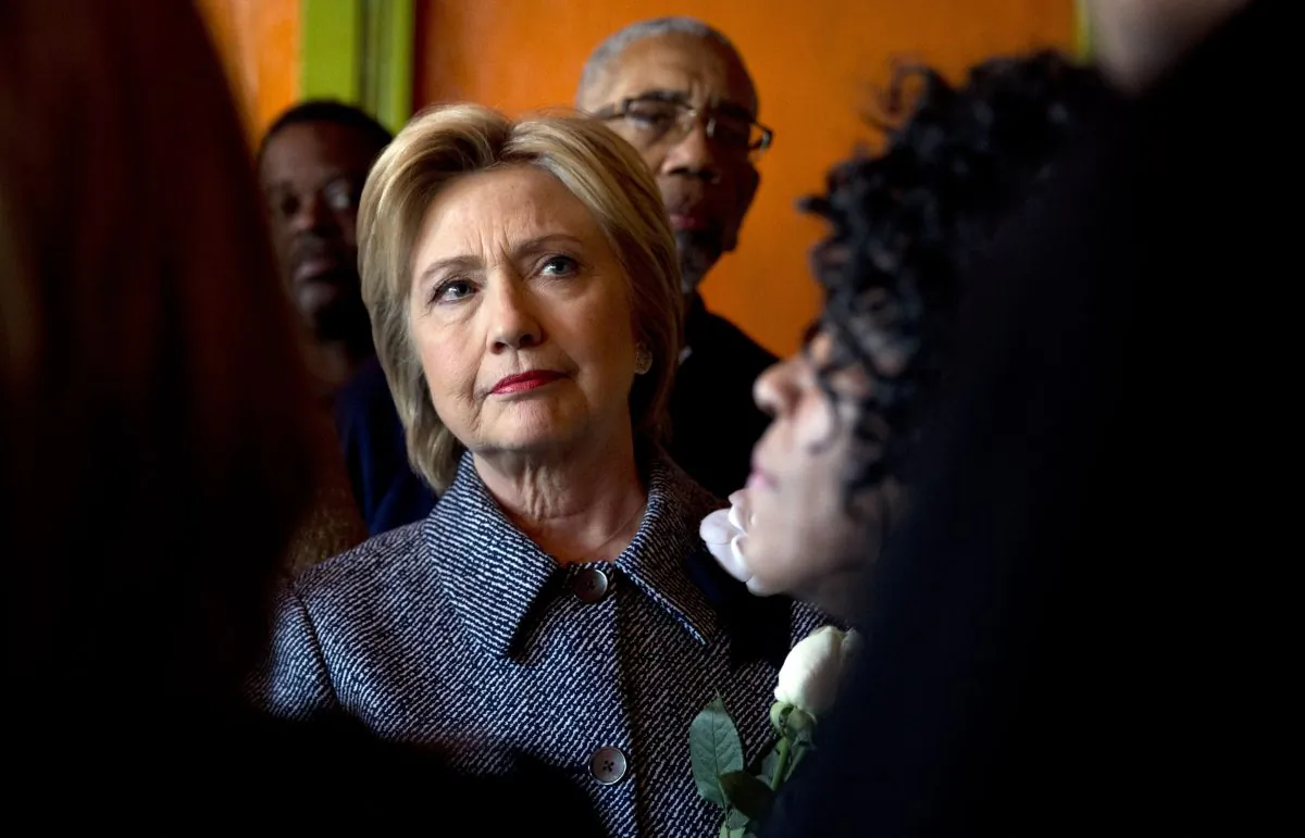 Democratic presidential candidate Hillary Clinton campaigning in Chicago, Monday, March 14, 2016. (AP Photo/Carolyn Kaster)