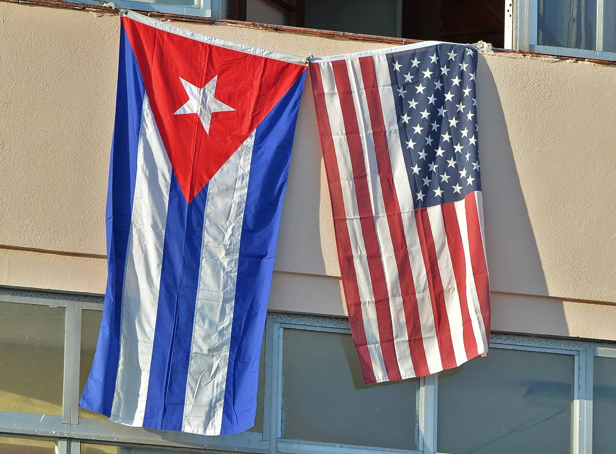 Havana on August 14, 2015, during US Secretary of State John Kerry's (Adalberto Roque/AFP/Getty Images)