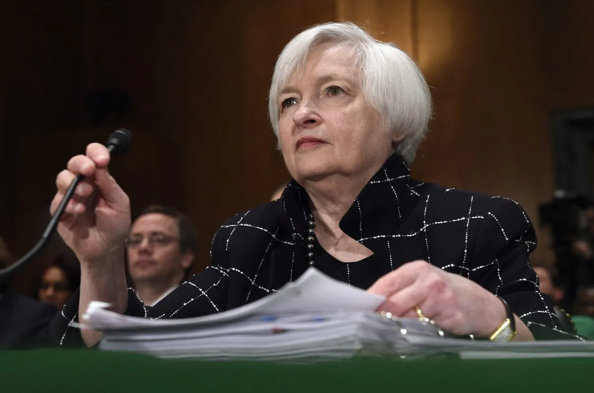 Federal Reserve Board Chair Janet Yellen prepares to testify on Capitol Hill in Washington, Thursday, Feb. 11, 2016, before the Senate Banking Committee hearing on: 'The Semiannual Monetary Policy Report to the Congress.' (AP Photo/Susan Walsh)