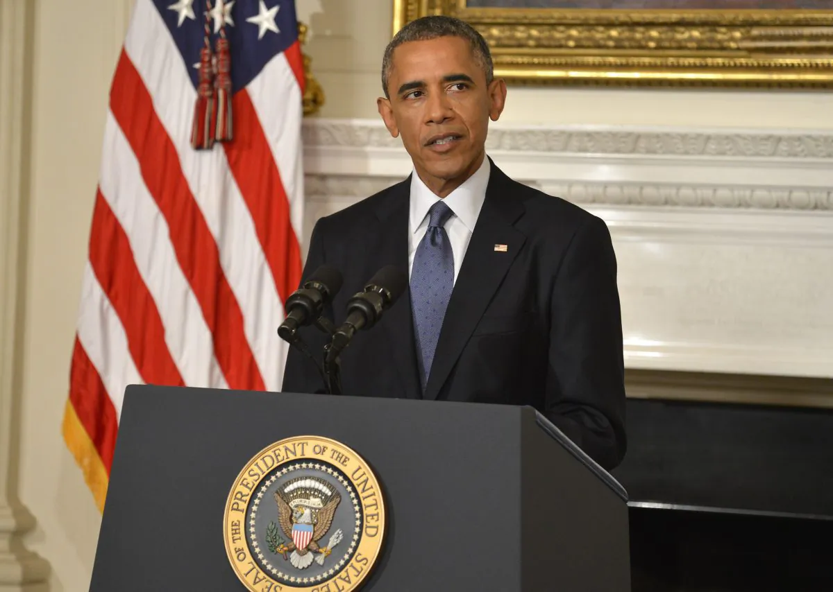 U.S. President—and college basketball fan—Barack Obama has again picked Kansas to win it all this year. (Mike Theiler-Pool/Getty Images) 