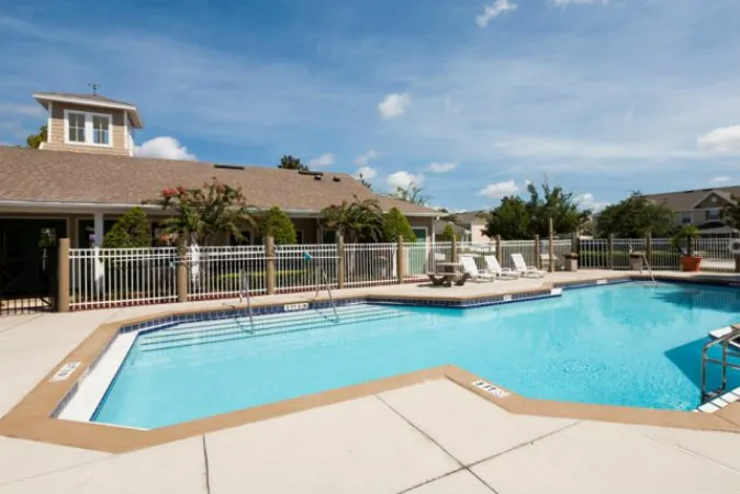 The Clubhouse pool, picture above, is one of the two pools at the gated community. (Courtesy of Waterford East Apartments)
