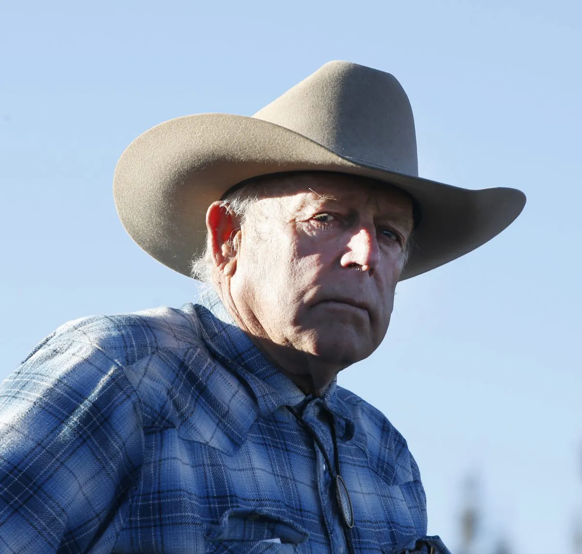 KANAB, UT - FEBRUARY 5: Cliven Bundy rides a horse after attending the funeral of of fellow rancher Robert "LaVoy" Finicum on February 5, 2016 in Kanab, Utah. Finicum who was part of the Burns, Oregon standoff with federal officials was shot and killed by FBI agents when they tried to detain him at a traffic stop on February 27, 2016. ( Photo by George Frey/Getty Images