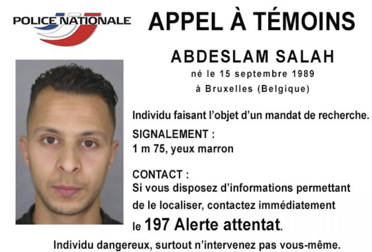 Salah Abdeslam. (Police Nationale via AP)