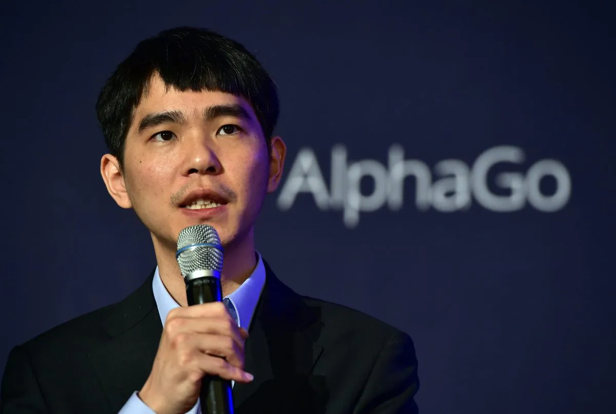 Lee Se-Dol, one of the greatest modern players of the ancient board game Go, at a press conference after the third game of the Google DeepMind Challenge Match against Google-developed supercomputer AlphaGo at a hotel in Seoul on March 12, 2016. (Jung Yeon-je/AFP/Getty Images)