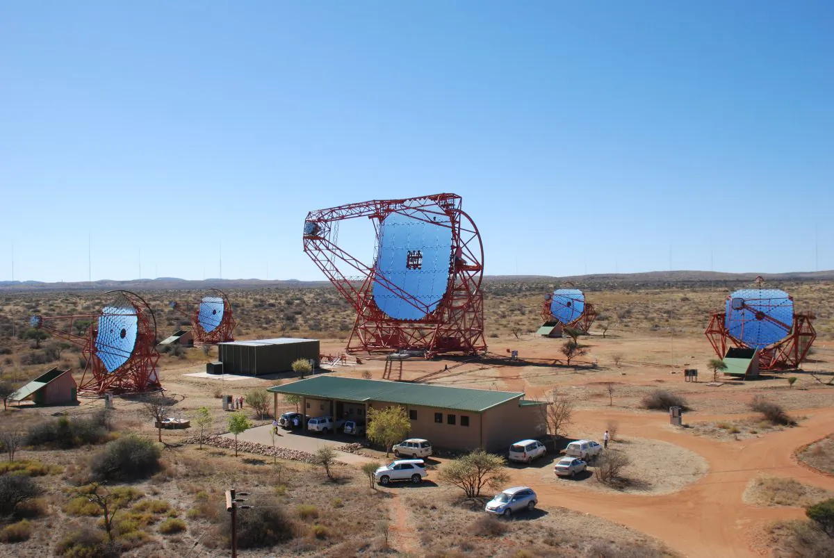 The High Energy Stereoscopic System (HESS) was instrumental in determining the origin of cosmic rays. (Christian99/Wikimedia, CC BY-SA 3.0)