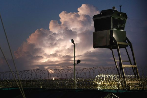 A mobile guard tower at the U.S. military prison for "enemy combatants" in Guantánamo Bay, Cuba, on Oct. 28, 2009. (John Moore/Getty Images)