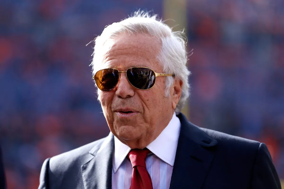 New England Patriots owner Robert Kraft is looking to get back the team's first-round pick. (Christian Petersen/Getty Images)