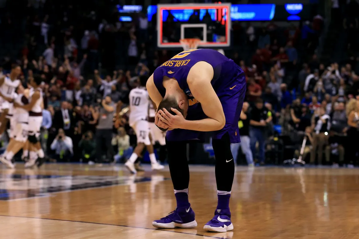 Klint Carlson and the Northern Iowa Panthers had a 12-point lead with 44 seconds left against the Texas A&M Aggies, yet they ended up blowing the lead and losing in 2OT. (Tom Pennington/Getty Images)