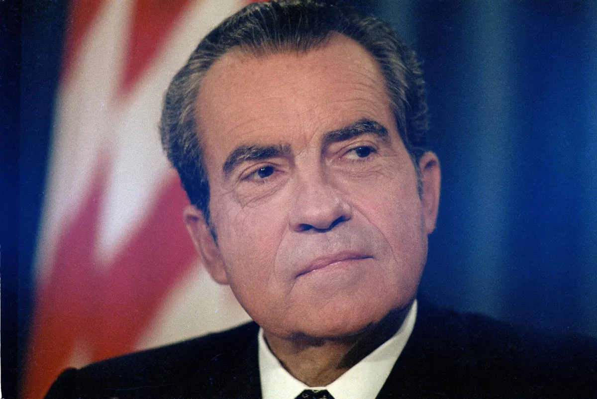 U.S. President Richard Nixon in a file photo from, Jan. 23, 1973. (AP Photo)