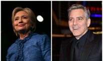 Clinton and Clooney Motorcade Gets Showered With One Dollar Bills