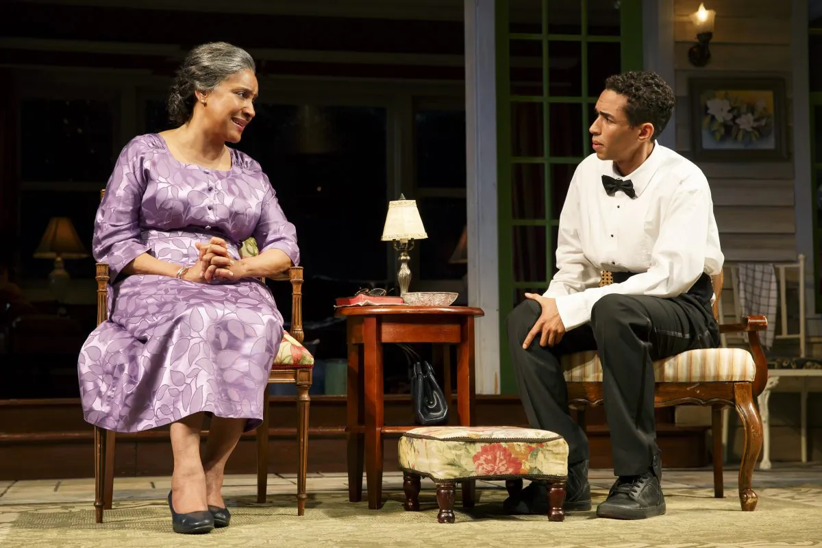 Phylicia Rashad and Kyle Beltran in “Head of Passes,” written by Tarell Alvin McCraney. (Joan Marcus)