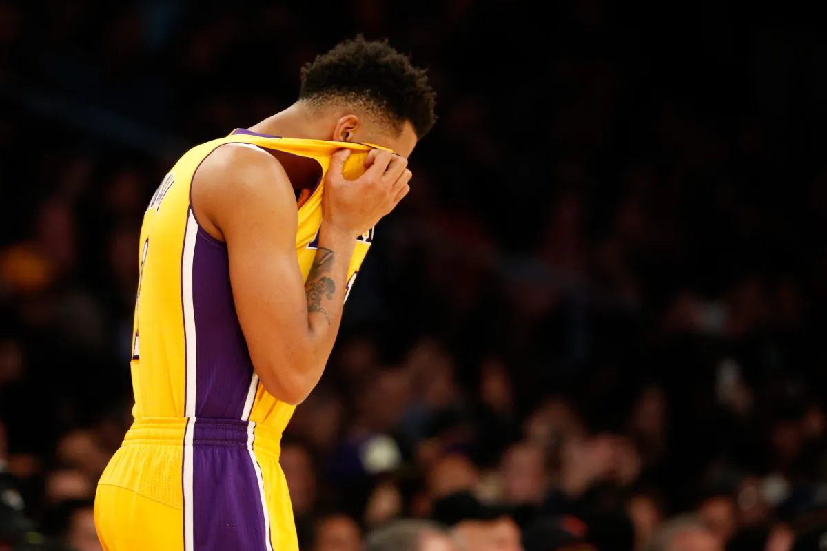 D'Angelo Russell is averaging 13.1 points, 3.4 rebounds, and 3.4 assists per game for the Los Angeles Lakers this season. (Sean M. Haffey/Getty Images)