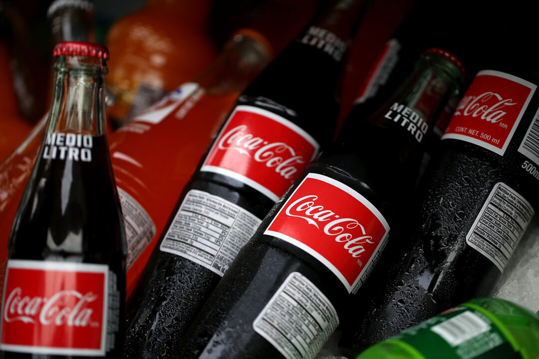  Bottles of soda are displayed in a cooler in a food truck on June 10, 2015 in San Francisco, California. (Justin Sullivan/Getty Images)
