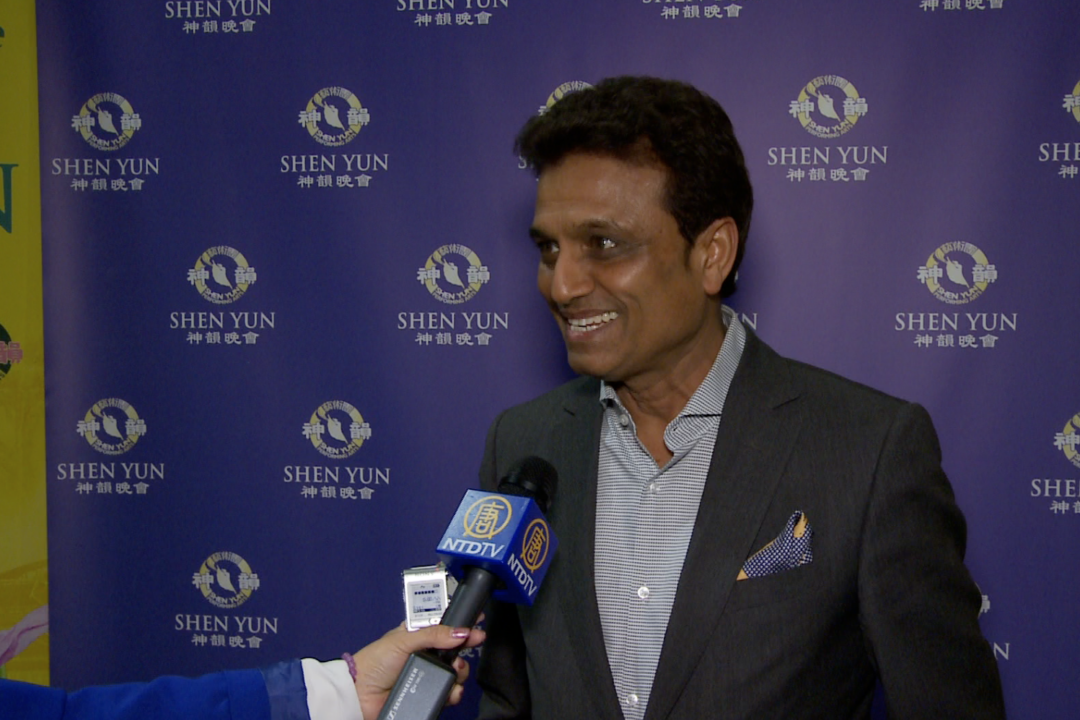 Sunray Group CEO Ray Gupta at Shen Yun Performing Arts at the Living Arts Centre in Mississauga on the evening of April 28, 2016. (NTD Television)