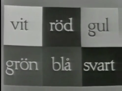 From the top left, the colors listed on the "calibration card" are white, red, yellow, green, blue, and black. (YouTube)