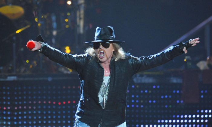  Singer Axl Rose of 'Guns N' Roses' performs at The Forum on December 21, 2011 in Inglewood, California.  (Mark Davis/Getty Images)