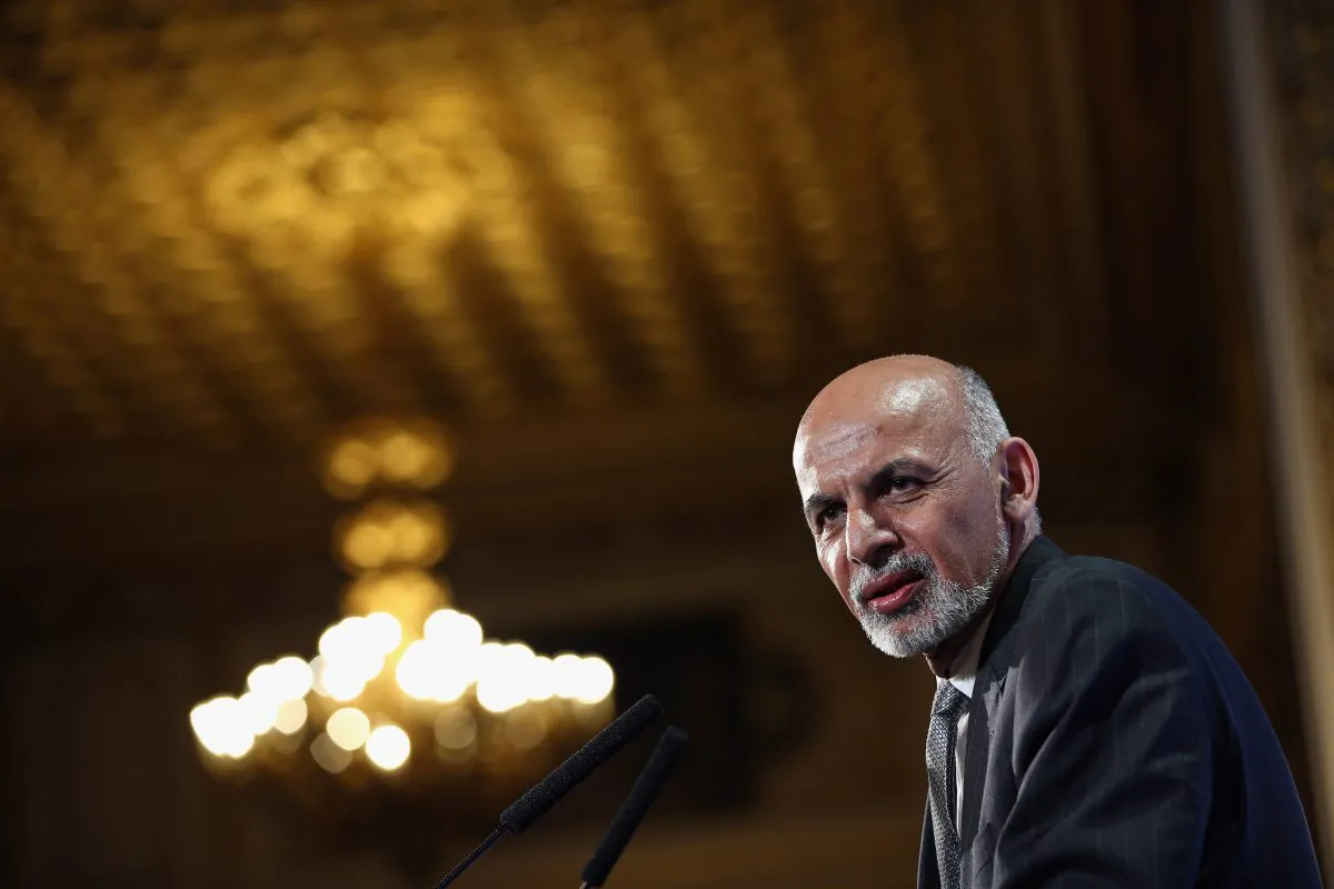 Afghanistan's President Ashraf Ghani speaks to delegates and ministers during the London Conference on Afghanistan in London, England, on Dec. 4, 2014. (Dan Kitwood/Getty Images)