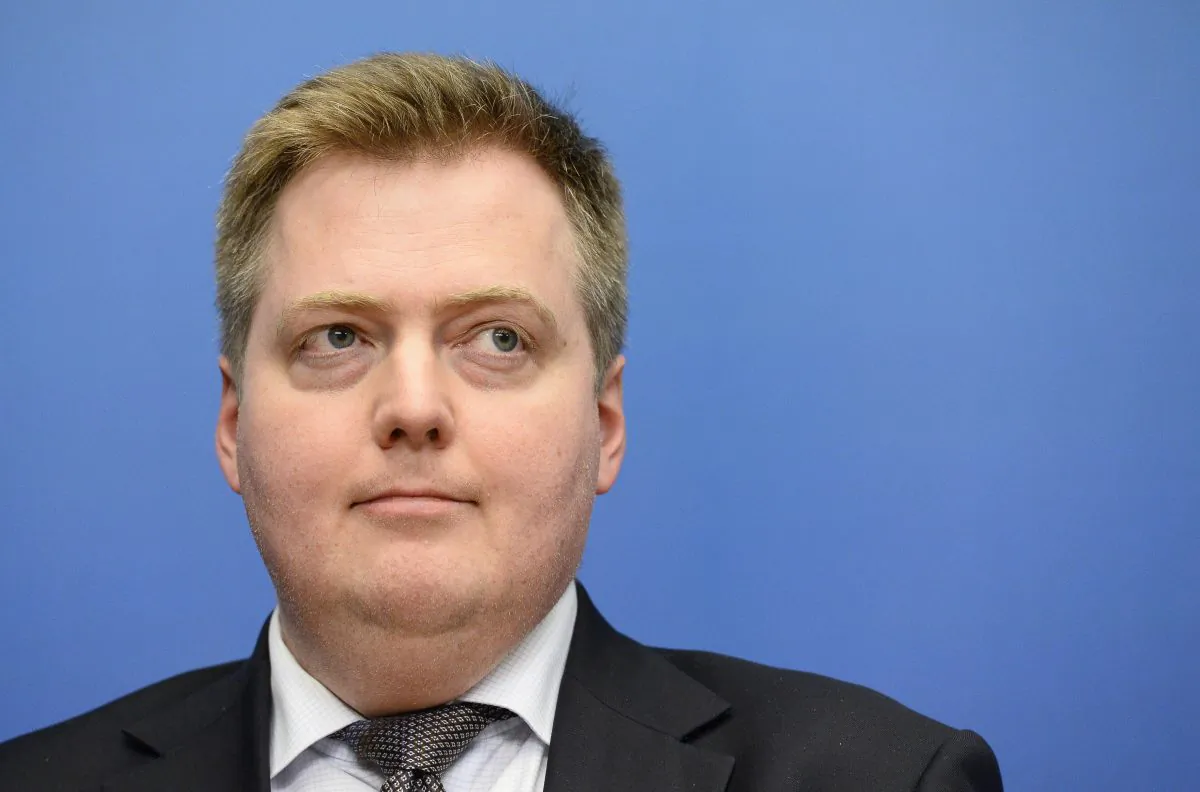 Iceland's Prime Minister Sigmundur David Gunnlaugsson at a press conference ahead of the Nordic and Baltic prime ministers meeting for the Nordic Council's 66th Session at the Rosenbad government office in Stockholm on Oct. 27, 2014. (Jonathan Nackstrand/AFP/Getty Images)