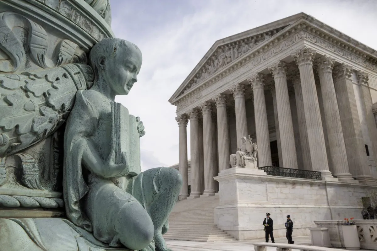 The plaza of the Supreme Court in Washington, on April 4, 2016. (AP Photo/J. Scott Applewhite)