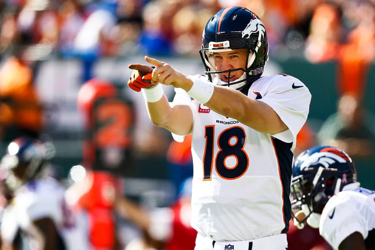Retired NFL star Peyton Manning won five MVPs and two Super Bowls in a stellar career with the Colts and Broncos. (Jeff Zelevansky/Getty Images)