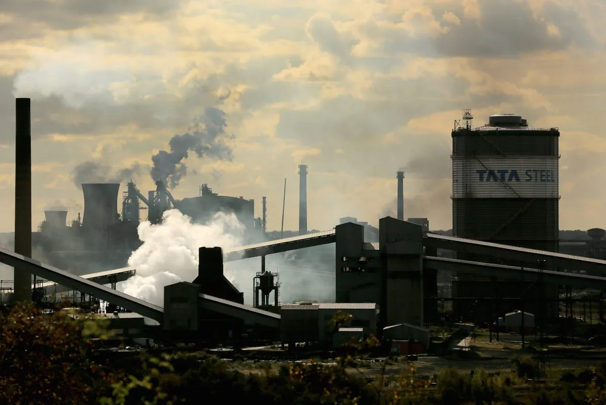 A view of the Tata Steel processing plant in Scunthorpe, England, on Oct. 19, 2015. (Christopher Furlong/Getty Images)