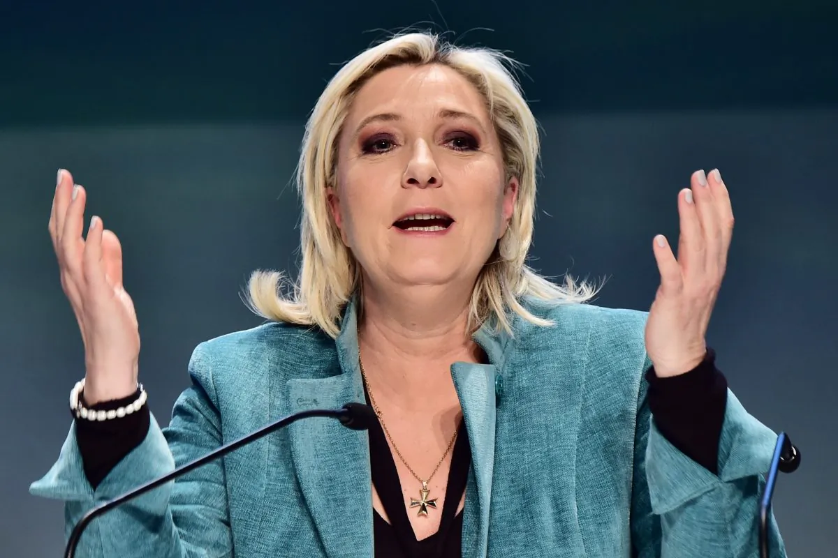 French Front National (FN) party President Marine Le Pen during a press conference at the end of the first ENF (Europe of Nations and Freedom) congress in Milan on Jan. 29, 2016. (Giuseppe Cacace/AFP/Getty Images)