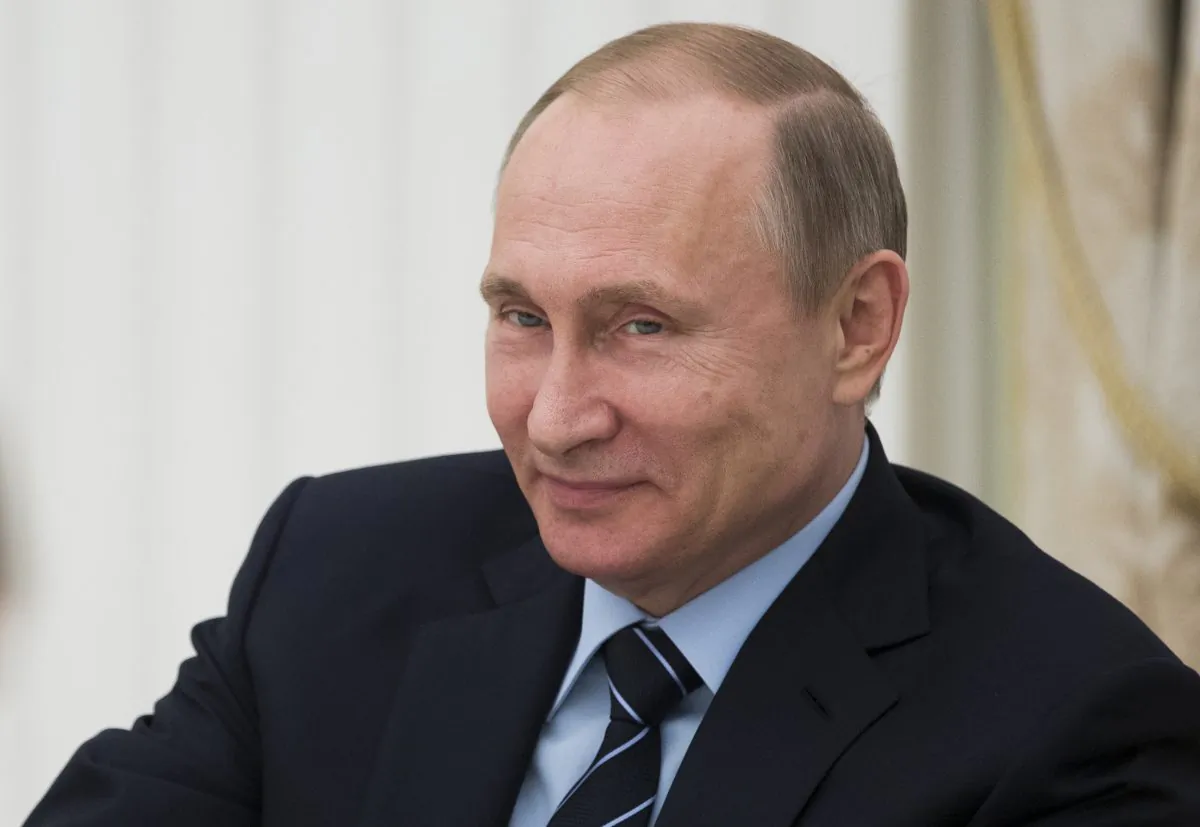 Russian President Vladimir Putin attends a meeting with French Senate president at the Kremlin in Moscow on April 5, 2016. (Ivan Sekretarev/AFP/Getty Images)