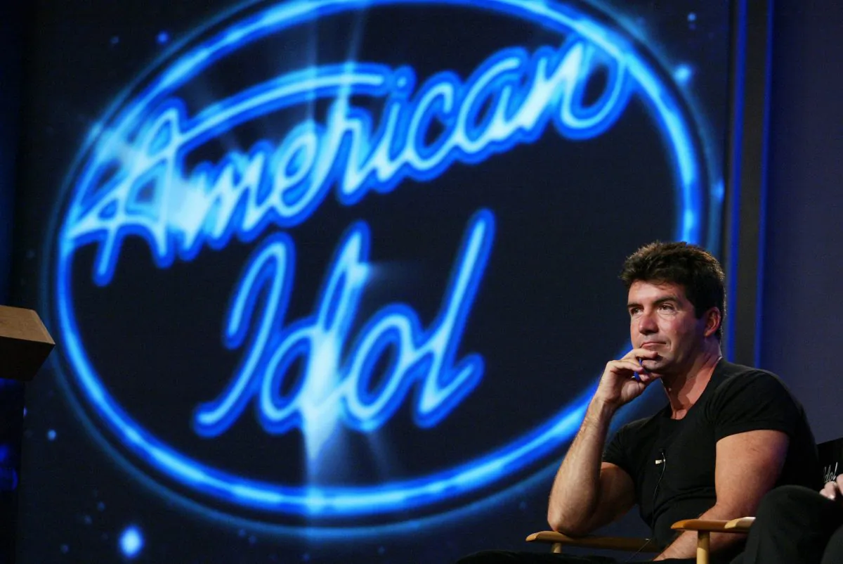 American Idol judge Simon Cowell at the FOX 2002 SummerTCA Tour at the Huntington Ritz Carlton Hotel in Pasadena, CA on Monday, July 22, 2002. Photo credit: Kevin Winter/ImageDirect
