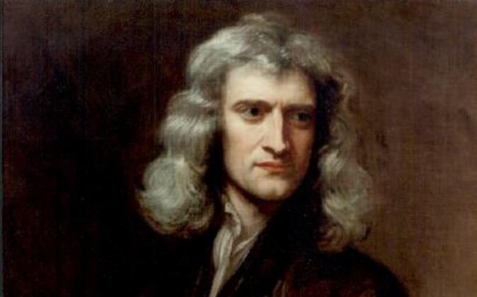 Sir Isaac Newton, 1689, Sir Gottfried Kneller. (Public Domain, PD-old-100)