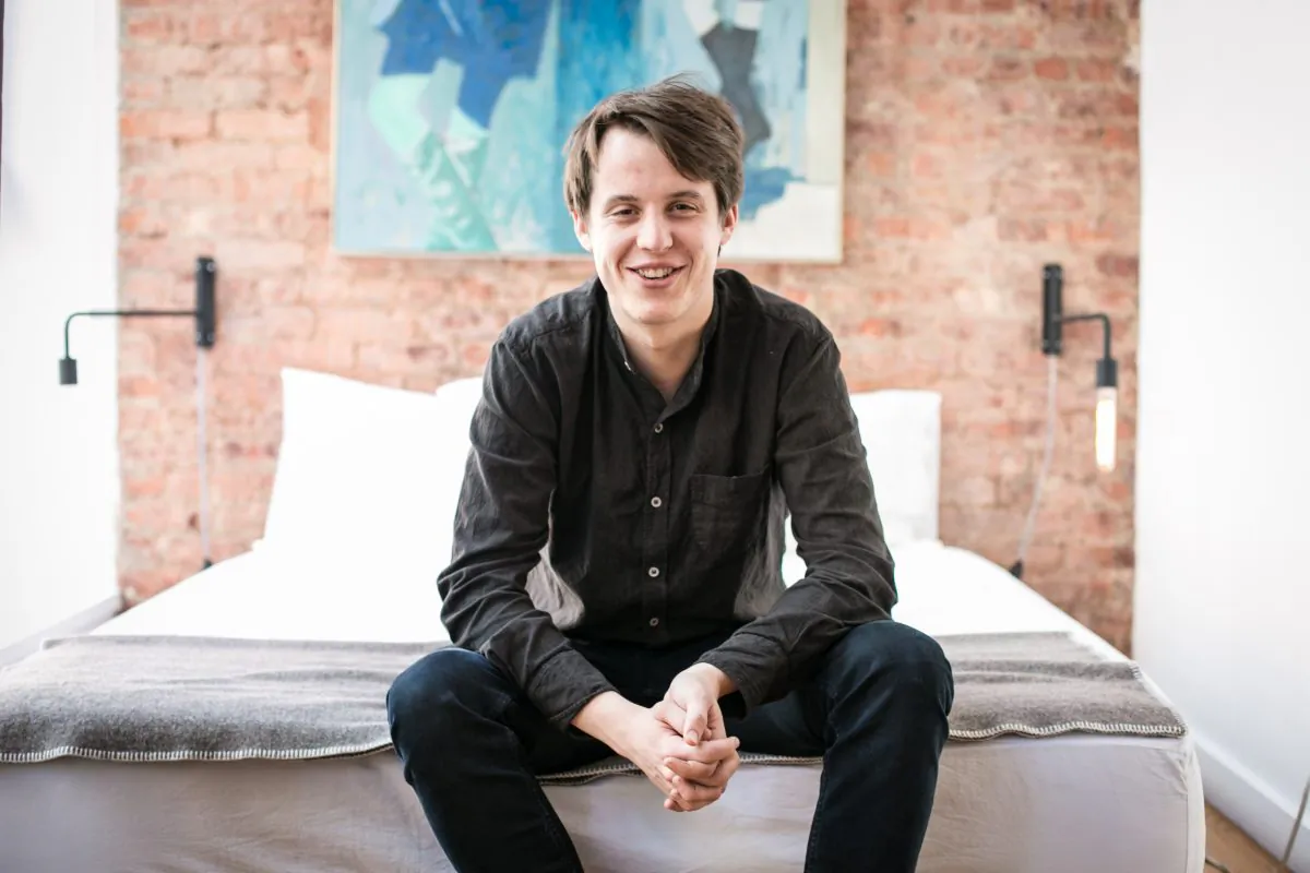 Luke Sherwin, Chief Creative Officer and on of the co-founders of the mattress startup Casper, at their showroom in the SoHo neighborhood of Manhattan on April 1, 2016. (Benjamin Chasteen/Epoch Times)