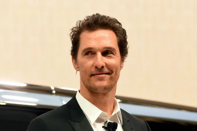 US actor/producer Matthew McConaughey speaks during the unveiling of the Lincoln Navigator concept car during the New York International Auto Show on March 23, 2016.(Photo credit JEWEL SAMAD/AFP/Getty Images)