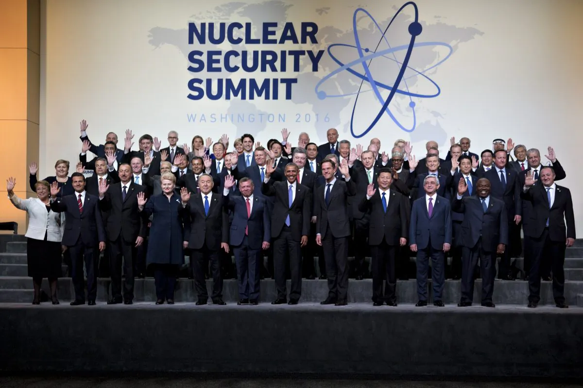 Heads of state and attendees at the Nuclear Security Summit in Washington, D.C., on April 1, 2016. (Andrew Harrer/Getty Images)