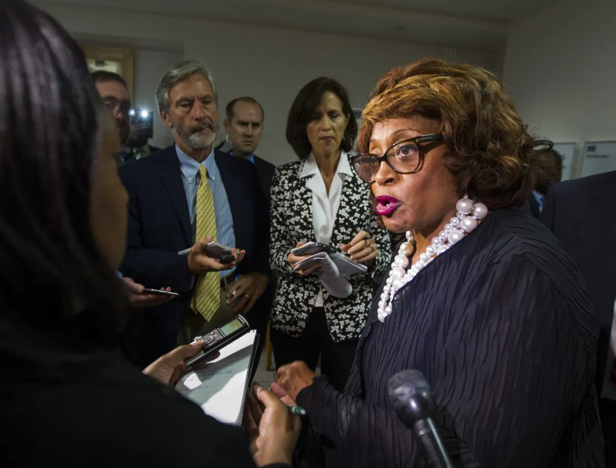 Rep. Corrine Brown (R) in Tallahassee, Fla., on Aug. 13, 2015. (Mark Wallheiser/AP Photo)