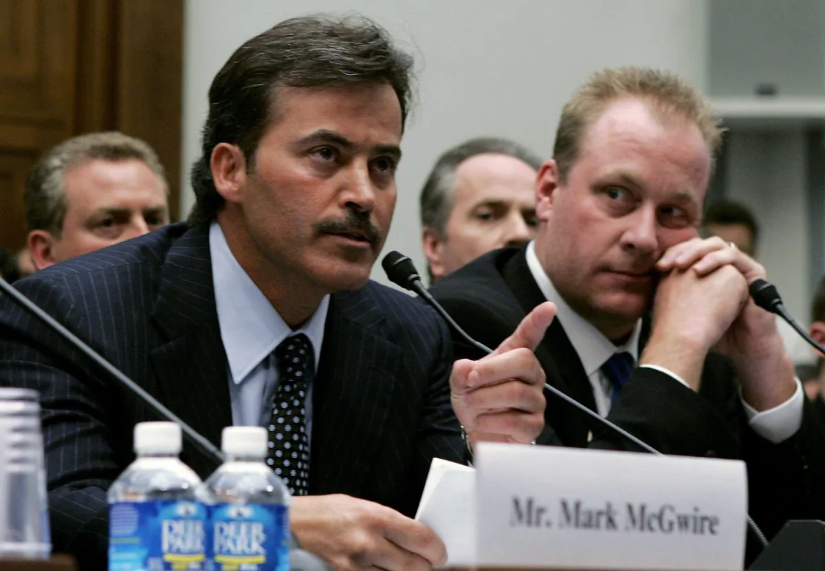 Former MLB slugger Rafael Palmeiro is one of four players to ever hit 500 home runs and collect 3,000 hits, yet he's not in the Hall of Fame. (Mark Wilson/Getty Images)