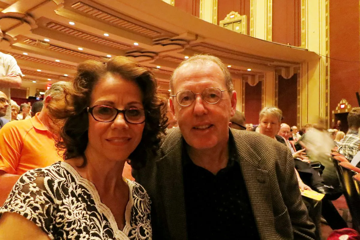 Angela Walpon and Ed Kelenyi at the Adler Theatre on April 17. (Stacey Tang/Epoch Times)