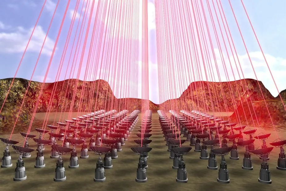 The impressive proposed laser propulsion system of Breakthrough Starshot. (Breakthrough Initiatives)