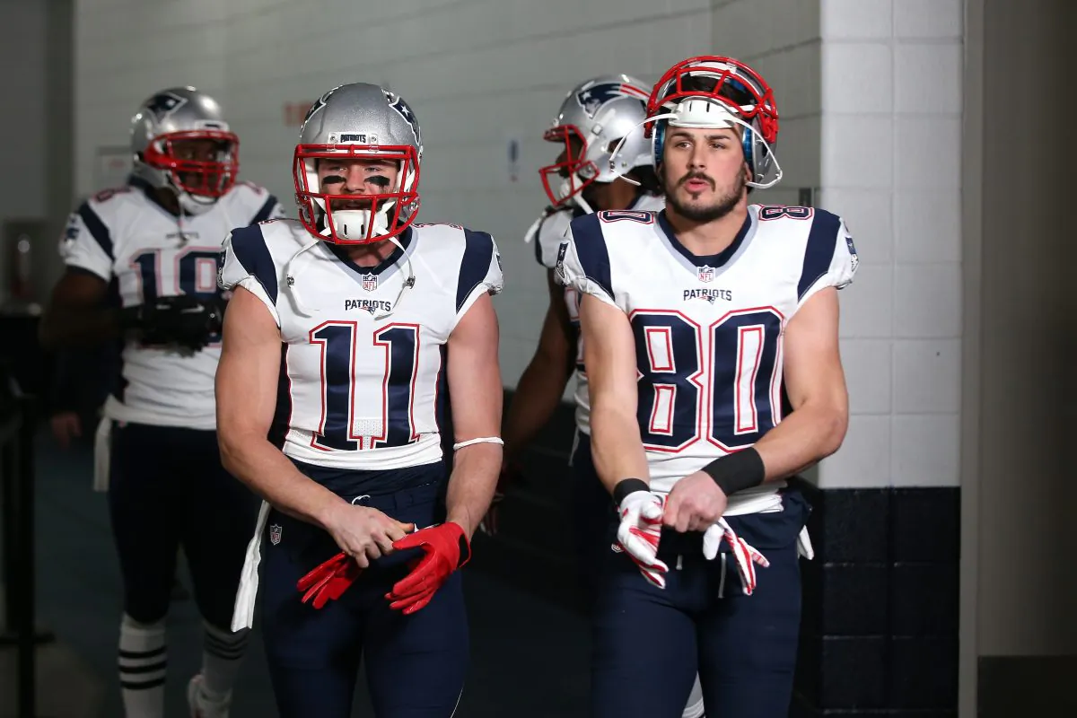 Julian Edelman (L) and Danny Amendola were second and third, respectively, in receiving yards for the New England Patriots in 2015. (Doug Pensinger/Getty Images)